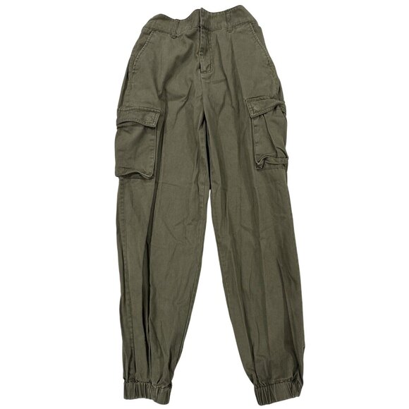Forever 21 Olive Green Cargo Joggers With Pockets Size S - Picture 1 of 8